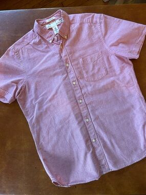 Jack Wills Pink Short-Sleeve Button-Down Shirt